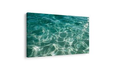 TABLEAU SUR TOILE – SURFACE TURQUOISE AUX REFLETS - TABLEAUX DE LA MER ET DE LA PLAGE - TABLEAUX