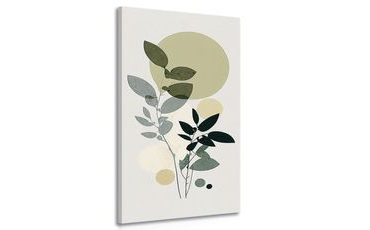 CANVAS PRINT PLANTS IN A BOHEMIAN DESIGN - PICTURES OF TREES AND LEAVES - PICTURES