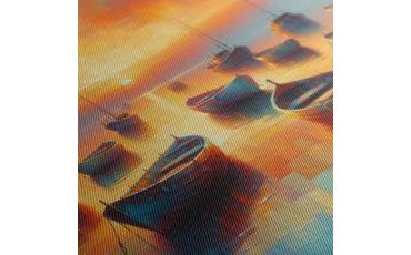 WANDBILD BOOTE AUF RUHIGEM WASSER - BILDER MEER UND STRAND - BILDER