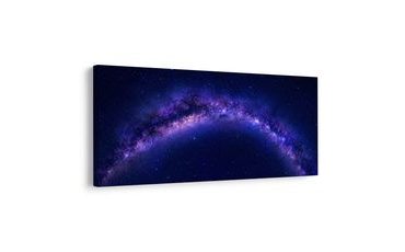 TABLEAU SUR TOILE – LUEUR COSMIQUE AUX TONS BLEU-VIOLET - IMAGES DE GALAXIE - TABLEAUX