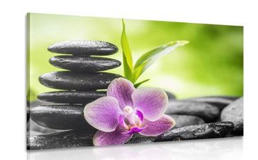 WANDBILD ZEN-KOMPOSITION ZUM MEDITIEREN - BILDER MIT FENG SHUI-MOTIVEN - BILDER