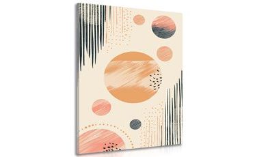 SLIKA ELEGANTNI KROGI PEACH FUZZ - SLIKE ABSTRAKTNIH OBLIK - SLIKE