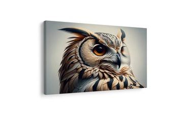 OBRAZ SOVA V TEPLÝCH ODSTÍNECH - OBRAZY PTÁCI - OBRAZY