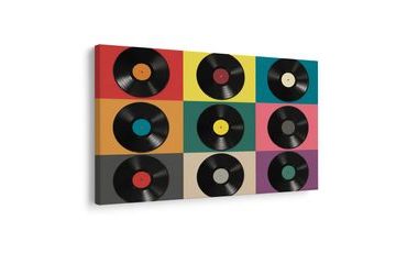 OBRAZ RETRO VINYLOVÉ PLATNE - HUDOBNÉ OBRAZY - OBRAZY