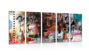 5-PIECE CANVAS PRINT STREET ART - POP ART PICTURES - PICTURES