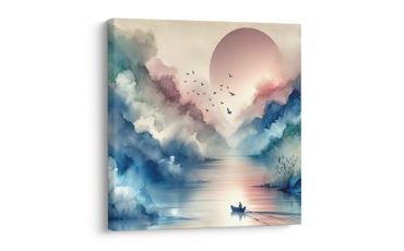 OBRAZ DOTEK NEBE A ZEMĚ - OBRAZY JEZERA - OBRAZY