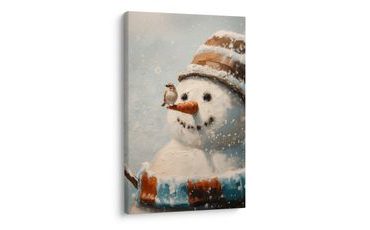 OBRAZ VÁNOČNÍ POHÁDKA SE SNĚHULÁKEM - VÁNOČNÍ A ZIMNÍ OBRAZY - OBRAZY