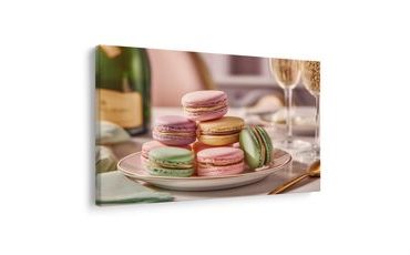 KÉP PASZTELL MAKARÓNOK TÁNYÉRON - KÉPEK ÉTELEKKEL ÉS ITALOKKAL - KÉPEK