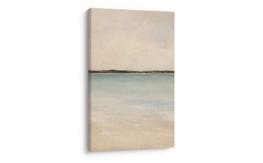 TABLEAU SUR TOILE – CÔTE DÉLICATE AUX TONS PASTEL - TABLEAUX DE LA MER ET DE LA PLAGE - TABLEAUX