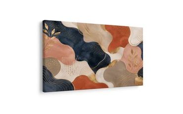 WANDBILD ELEGANTE ABSTRAKTION MIT GOLD - WANDBILDER ABSTRAKTE FORMEN - BILDER