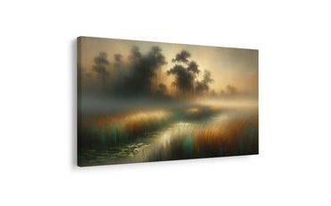 WANDBILD SCHILF IM NEBEL - WANDBILDER FELDER UND WIESEN - BILDER