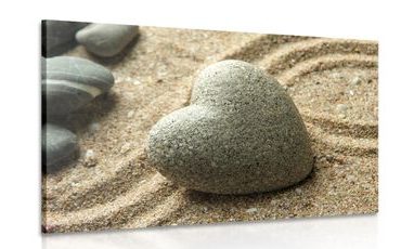 CANVAS PRINT STONE HEART - PICTURES FENG SHUI - PICTURES