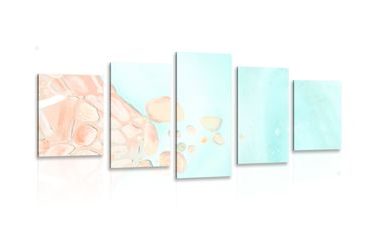 5-PIECE CANVAS PRINT SEA ABSTRACTION - ABSTRACT PICTURES - PICTURES
