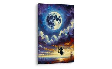 OBRAZ DÍVKA V ZÁŘI MĚSÍČNÍHO SVĚTLA - OBRAZY MĚSÍC - OBRAZY