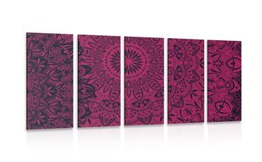 5-DIELNY OBRAZ ŠTÝLOVÁ MANDALA - OBRAZY FENG SHUI - OBRAZY