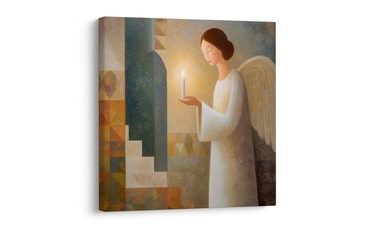 ŚWIĄTECZNY OBRAZ MAGICZNE ANIELSKIE ŚWIATŁO - OBRAZY ŚWIĄTECZNE I ZIMOWE - OBRAZY