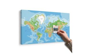 OBRAZ NA KORKU KLASICKÁ MAPA SVĚTA - OBRAZY NA KORKU - OBRAZY