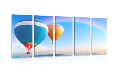 5-DÍLNÝ OBRAZ DOBRODRUŽNÉ BALÓNY - OBRAZY PŘÍRODY A KRAJINY - OBRAZY