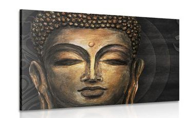 Wandbild Gesicht von Buddha