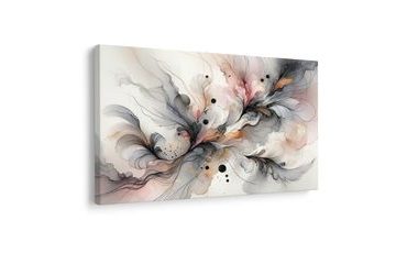 OBRAZ LEKKOŚĆ KOLOROWYCH FAL - OBRAZ ABSTRAKCYJNE KSZTAŁTY - OBRAZY