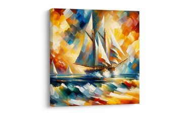 WANDBILD BUNTE MEERESFAHRT - BILDER MEER UND STRAND - BILDER