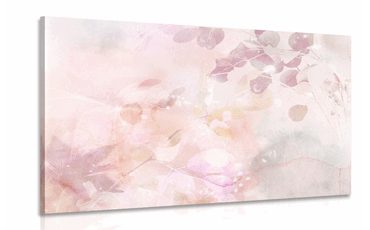 IMPRESSION SUR TOILE FEUILLES AVEC UNE TOUCHE PASTEL - IMPRESSIONS SUR TOILE ARBRES ET FEUILLES - IMPRESSION SUR TOILE