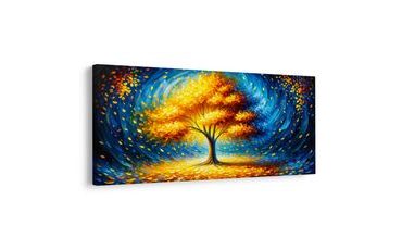 OBRAZ PODZIMNÍ STROM ŽIVOTA V MODŘI - OBRAZY STROMY ŽIVOTA - OBRAZY