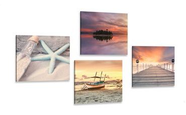 CANVAS PRINT SET VACATION IN PARADISE - SET OF PICTURES - PICTURES