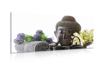 WANDBILD WELLNESS-STILLLEBEN MIT BUDDHA - BILDER MIT FENG SHUI-MOTIVEN - BILDER