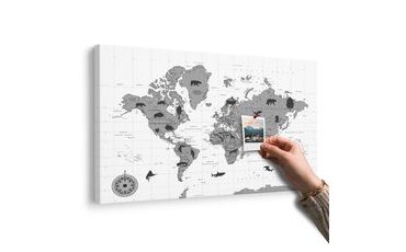 PARAFAKÉP TÉRKÉP ÁLATOKKAL FEKETE FEHÉRBEN - PARAFA KÉPEK - KÉPEK