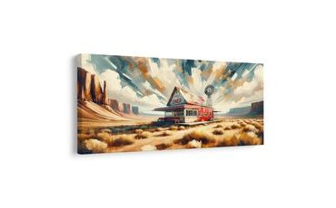 OBRAZ POD POUŠTNÍ OBLOHOU - VINTAGE A RETRO OBRAZY - OBRAZY