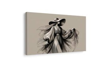 OBRAZ ŽENA V ŠATECH A KLOBOUKU - OBRAZY ŽENY - OBRAZY