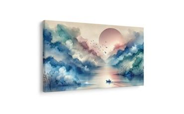 WANDBILD MORGENDLICHE ABFAHRT - BILDER SEEN - BILDER