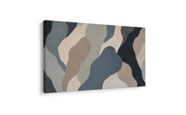 WANDBILD ORGANISCHE FORMEN IN GEDECKTEN FARBEN - WANDBILDER ABSTRAKTE FORMEN - BILDER