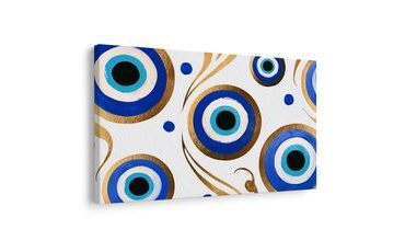 WANDBILD BLAUES AUGE MIT ORNAMENTEN - WANDBILDER NACH MOTIV - BILDER