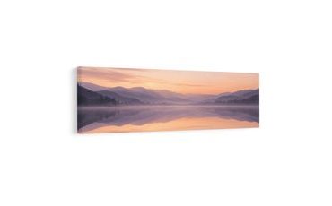 TABLEAU SUR TOILE – AUBE PAISIBLE SUR L’EAU - TABLEAUX DU LAC - TABLEAUX