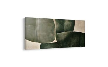 TABLEAU SUR TOILE – FORMES ORGANIQUES VERT FONCÉ - IMAGES FORMES ABSTRAITES - TABLEAUX