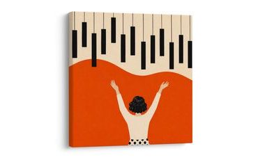 WANDBILD FRAUEN DIRIGIEREN KLAVIER - MUSIKBILDER - BILDER
