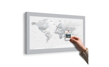 PARAFA KÉP FEKETE FEHÉR TÉRKÉP SZÜRKE SZÉLEKKEL - PARAFA KÉPEK - KÉPEK