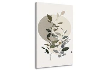 CANVAS PRINT MINIMALIST PLANTS WITH A BOHEMIAN TOUCH - PICTURES OF TREES AND LEAVES - PICTURES
