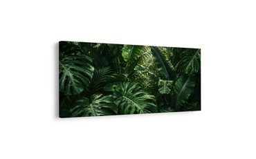 TABLEAU SUR TOILE – FEUILLES EXOTIQUES DANS LA FORÊT TROPICALE - TABLEAUX ARBRES ET FEUILLES - TABLEAUX