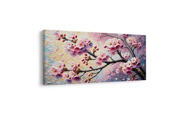 WANDBILD BLÜHENDER KIRSCHZWEIG - BILDER BLUMEN - BILDER