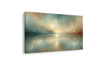 KÉP NYUGODT TÓ NAPLEMENTEKOR - TAVAKAT ÁBRÁZOLÓ KÉPEK - KÉPEK