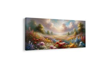 WANDBILD SONNIGES BLUMENTAL - WANDBILDER FELDER UND WIESEN - BILDER