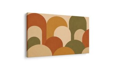 TABLEAU SUR TOILE – ARCHES ABSTRAITES AUX TONS TERREUX - PEINTURES ABSTRAITES - TABLEAUX