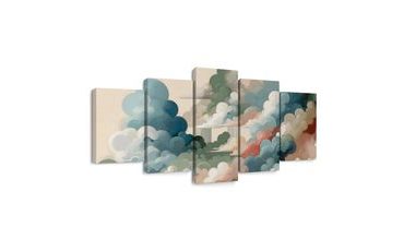5-DÍLNÝ OBRAZ BAREVNÉ OBLAKY V ABSTRAKTNÍM SNU - OBRAZY ABSTRAKTNÍ TVARY - OBRAZY