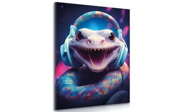 OBRAZ HAD SE SLUCHÁTKY - OBRAZY PÁRTY ZVÍŘATA SE SLUCHÁTKY - OBRAZY