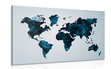 CANVAS PRINT WORLD MAP IN VECTOR GRAPHIC DESIGN - PICTURES OF MAPS - PICTURES