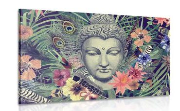 IMPRESSION SUR TOILE BOUDDHA SUR FOND EXOTIQUE - IMPRESSIONS SUR TOILE FENG SHUI - IMPRESSION SUR TOILE