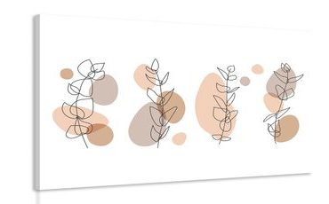 OBRAZ MINIMALISTICKÉ ZÁTIŠÍ ROSTLINEK - OBRAZY ZÁTIŠÍ - OBRAZY